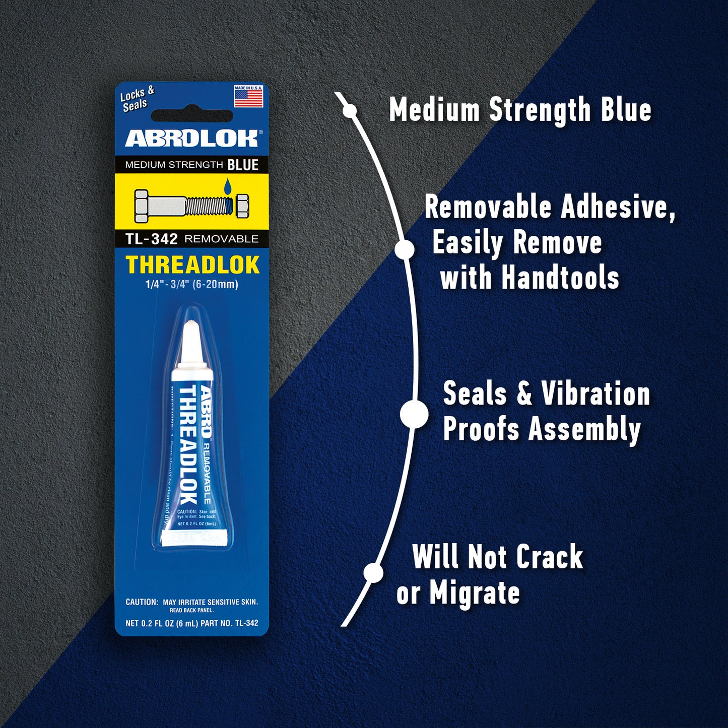 Threadlok Medium StrengthThread Locker ABRO