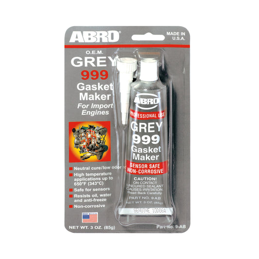 ABRO Gray Ultra Plus 999 RTV Silicone Sealant and Gasket Maker Pack of 12