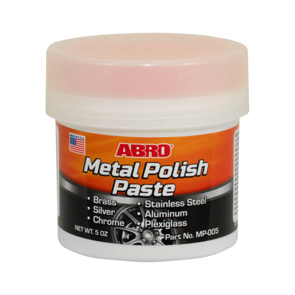 ABRO Metal Polish Paste 5 oz. w/Sponge Pack of 12