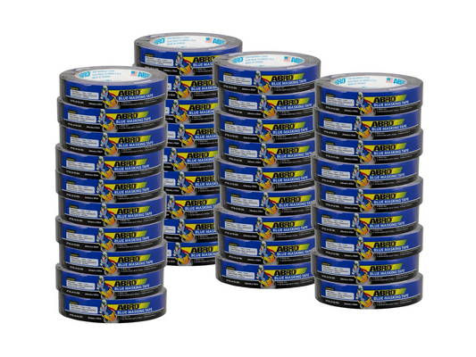 ABRO Blue Painters Tape: All Purpose Blue Tape, Temporary Labeling, Easy Tear, Clean Removal, Masking Tape Colored, DIY or Pro Use